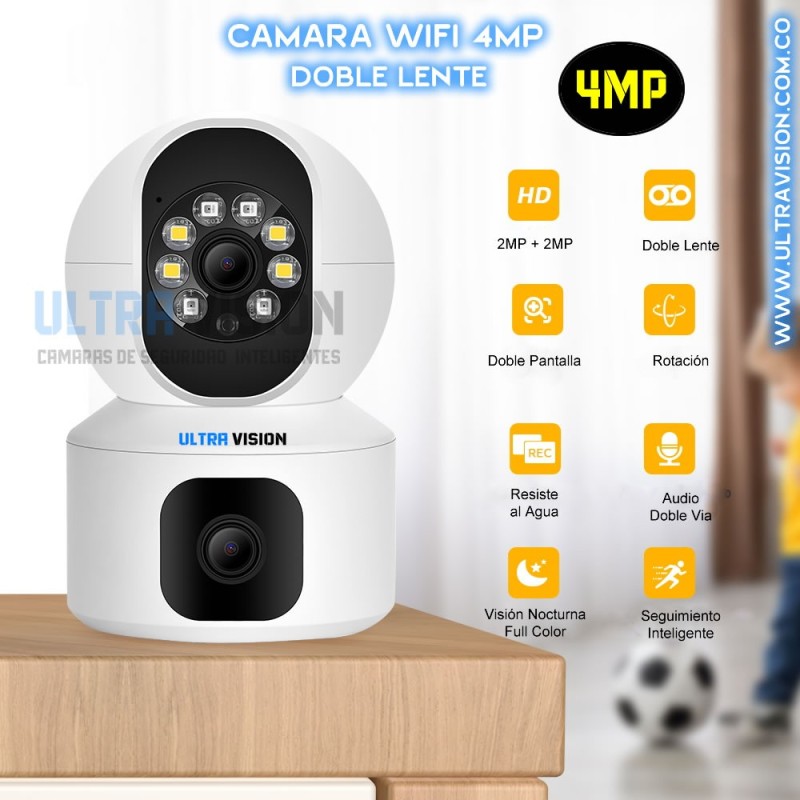 Camara de Seguridad Doble Lente Wfi ❤️ | 4mp